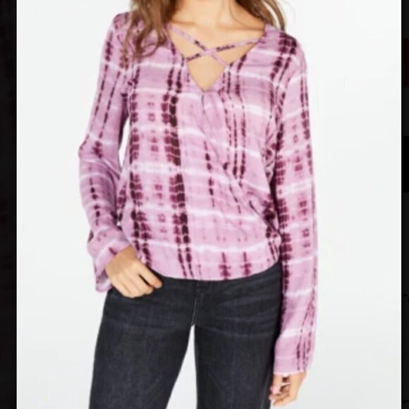 Freshman Surplice Neck Blouse Lavender Mist XS - Picture 1 of 8